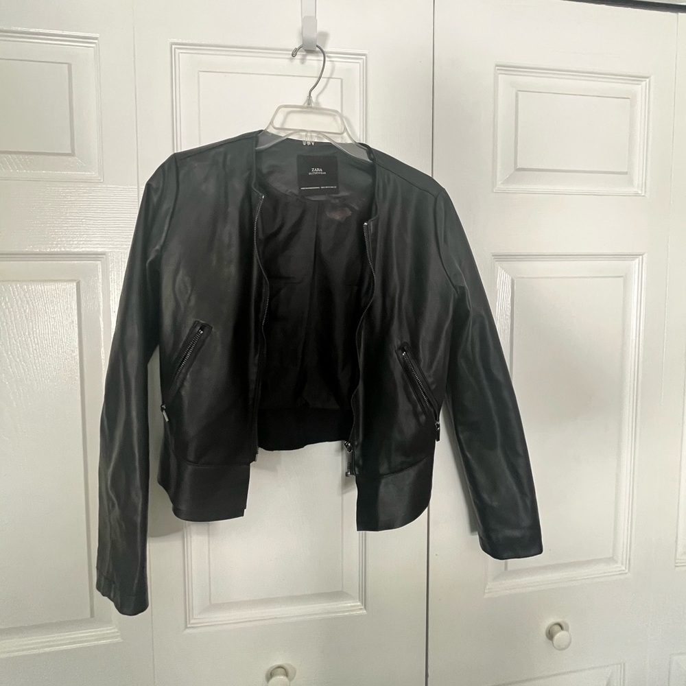 Worn Zara leather jacket